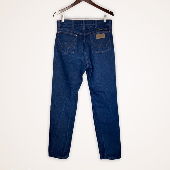 Vintage Wrangler Dark Wash High Waist Straight Leg Jeans - Picture 9 of 11